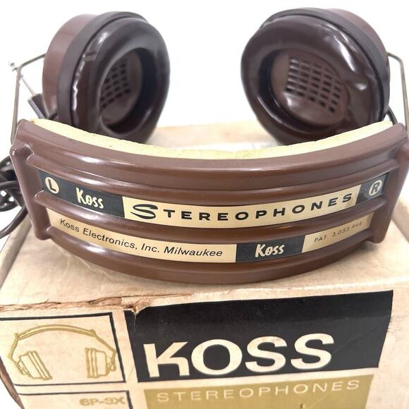 Vintage Koss SP-3X Stereophones Original Box Worlds 1st Stereo Headphones - Picture 3 of 9